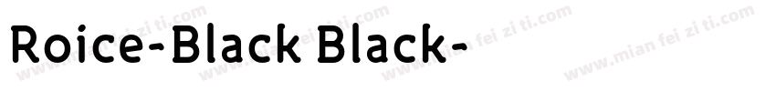 Roice-Black Black字体转换